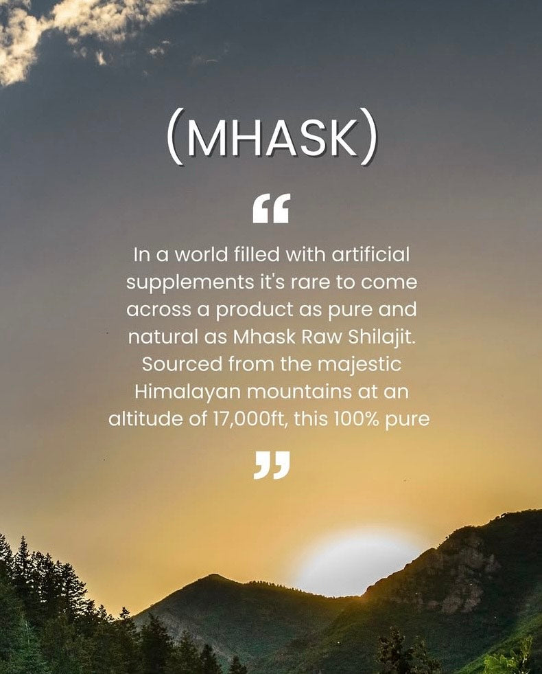 MHASK RAW SHILAJIT - 100% ORGANIC - 85+ MINERALS REQUIRED FOR THE BODY !